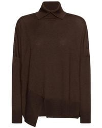 Elena Miro - Turtleneck Asymmetric-Hem Sweater - Lyst