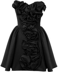 POST MERIDIEM - Corset Ruffled Mini Dress - Lyst