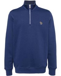 Paul Smith - Zebra Logo Zip-Neck Sweatshirt - Lyst