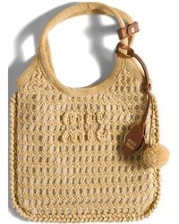 Miu Miu - Ivy Raffia Crochet Handbag - Lyst