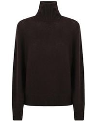 Allude - Pull Côtelé À Col Roulé - Lyst