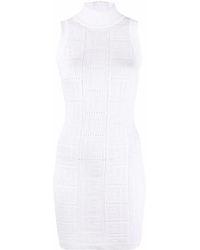 Balmain - Robe Sans Manches À Motif Monogrammé - Lyst