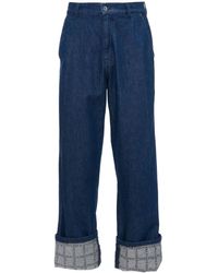 JW Anderson - Jean Ample À Imprimé Grille - Lyst