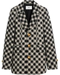Ami Paris - Check-Pattern Jacket - Lyst