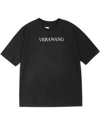 Vera Wang - T-Shirt En Coton À Logo Imprimé - Lyst