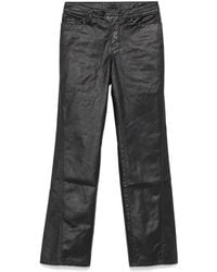 Mugler - Straight Broek Met Wax-Effect - Lyst