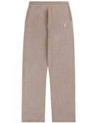 Sporty & Rich - Embroidered-Logo Knitted Trousers - Lyst