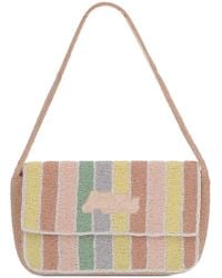 MC2 Saint Barth - Bead-Embellished Striped Shoulder Bag - Lyst