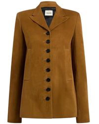 KHAITE - Suede Jacket - Lyst