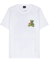PS by Paul Smith - Teddy Bear-print Cotton T-shirt - Lyst
