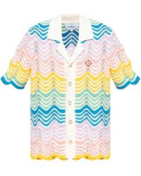 Casablanca - Wave Crochet Shirt - Lyst