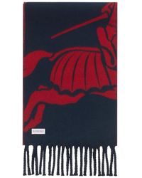 Burberry - Reversible Ekd Wool Scarf - Lyst