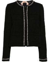 N°21 - Gem-embellished Tweed Jacket - Lyst