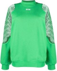 MSGM - メッシュディテール スウェットシャツ - Lyst