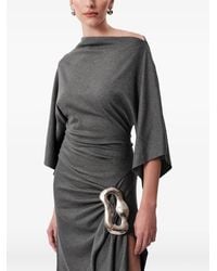 Concepto - Ash Draped Buckle-Detail Asymmetric Midi Dress - Lyst