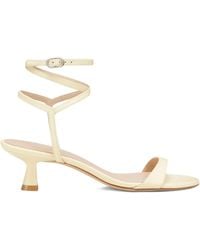Stuart Weitzman - Round-Toe Leather Heeled Sandals - Lyst