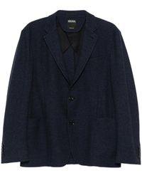 ZEGNA - Button-Fastening Blazer - Lyst