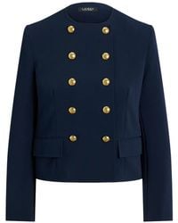 Ralph Lauren - Veste En Crêpe À Boutonnière Croisée - Lyst