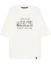 Palm Angels - Graphic-Print Rhinestone-Embellished T-Shirt - Lyst