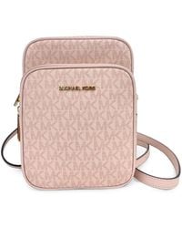 Michael Kors - Medium Jet Set Travel Monogram-Print Crossbody Bag - Lyst