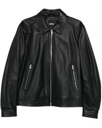 BOSS - Klassische Lederjacke - Lyst