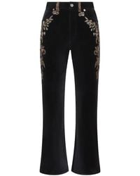 Maliparmi - Embroidered Flared-Leg Jeans - Lyst