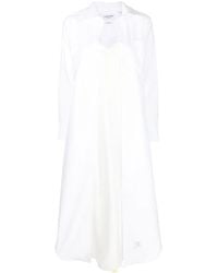 Thom Browne - Vestido camisero con detalle de etiqueta - Lyst
