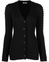 DURAZZI MILANO - V-Neck Ribbed Cardigan - Lyst