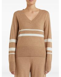 Pennyblack - Stripe-Detail V-Neck Sweater - Lyst