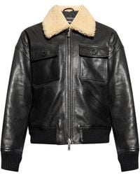 DSquared² - レザー ボンバージャケット - Lyst