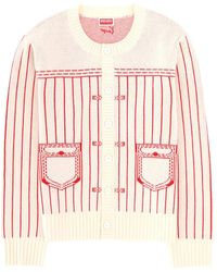 KENZO - Cardigan À Rayures - Lyst