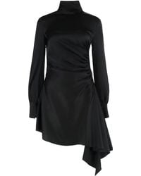 LES FILLES D'EVA - Robe Courte Volantée À Col Montant - Lyst