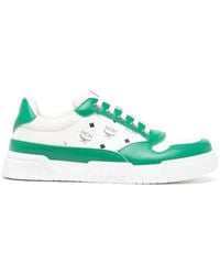 MCM - Skyward Monogram-Print Low-Top Sneakers - Lyst