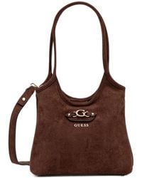Guess - Mini Cabas Samantha À Plaque Logo - Lyst