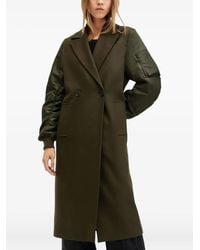 AllSaints - Wool-Blend Double-Breasted Coat - Lyst
