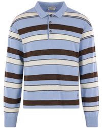JW Anderson - Striped Buttoned Polo Shirt - Lyst