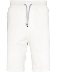 Brunello Cucinelli Drawstring-waist Track Shorts - Белый