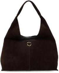 Blauer - Logo-Plaque Calf Suede Tote Bag - Lyst