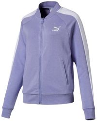 PUMA - Zip Striped Track Sweatshirt - Lyst