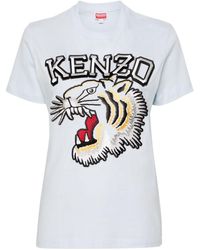 KENZO - Varsity Jungle T-Shirt mit Tigerstickerei - Lyst