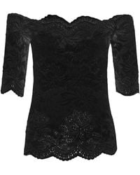 Rabanne - Lace Off-Shoulder Top - Lyst