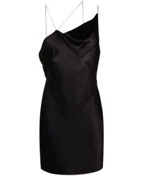Givenchy - Draped Backless Silk-satin Minidress - Lyst
