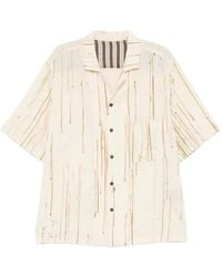 Ziggy Chen - Paint-Drip Camp-Collar Shirt - Lyst