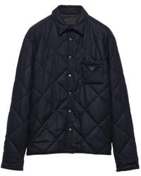 Prada - Padded Cashmere Shirt - Lyst