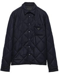 Prada - Padded Cashmere Shirt - Lyst