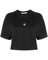 Calvin Klein T-Shirt mit Logo-Print - Schwarz