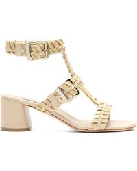 Casadei - 50Mm Braided-Strap Heeled Sandals - Lyst