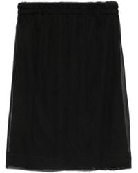 N°21 - Lace-Trim Elasticated Mid Skirt - Lyst
