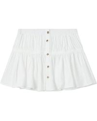 B+ AB - Mini-Rok Met Ruches En Knopen - Lyst