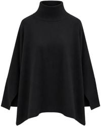 Liviana Conti - High-Neck Batwing-Sleeve Sweater - Lyst